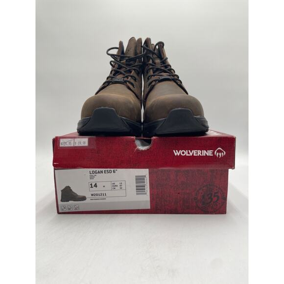 WOLVERINE LOGAN ESD 6" W201211 Men's NEW Steel-Toe Work Boot Brown US Size 14 - Picture 11 of 11